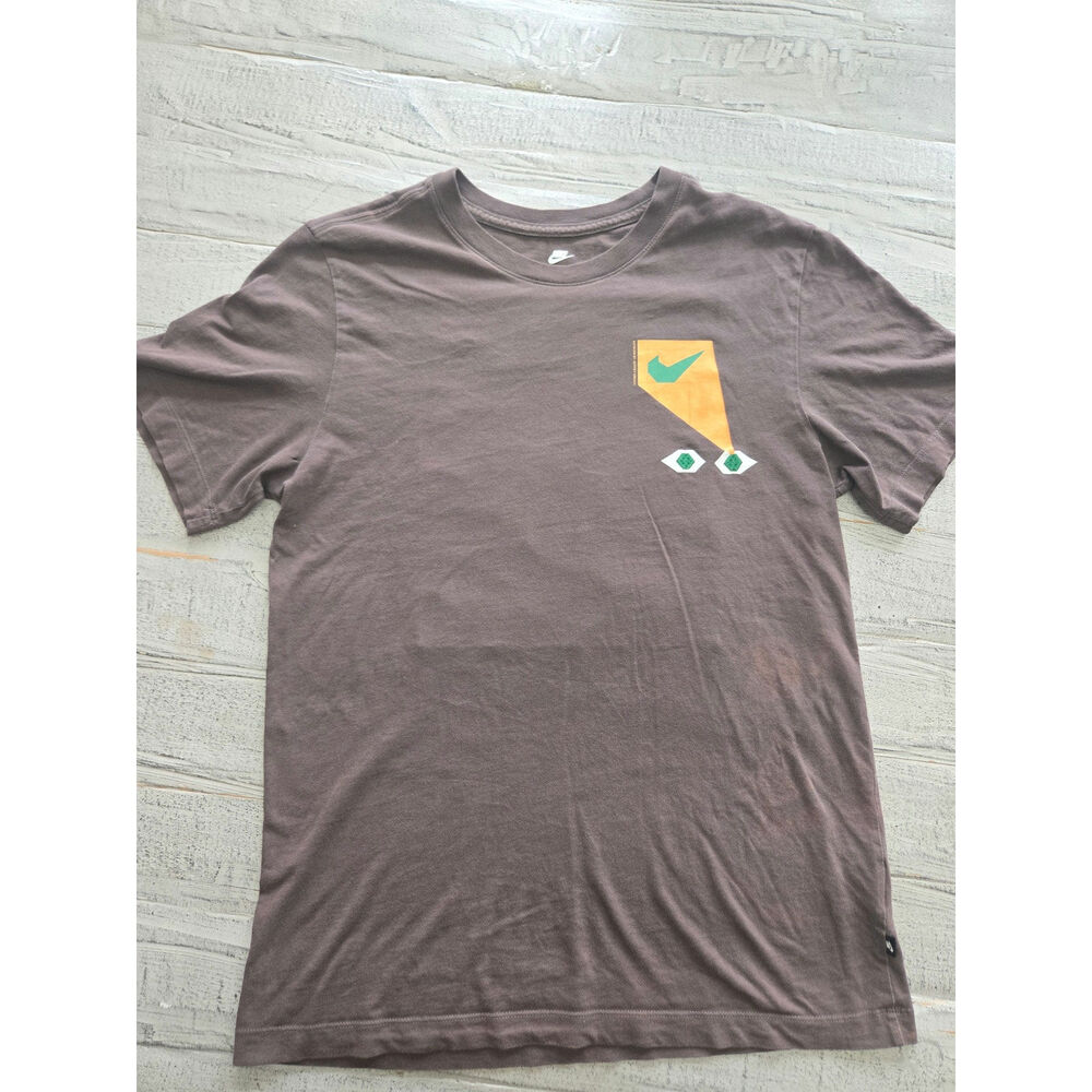 Nike x Jeffrey Sincich Sole Seeking T Shirt Small Brown Quilt Graphic